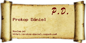 Prokop Dániel névjegykártya